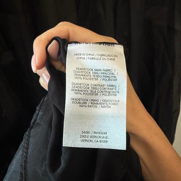 New Reformation Iben Dress Black - Picture 4 of 5